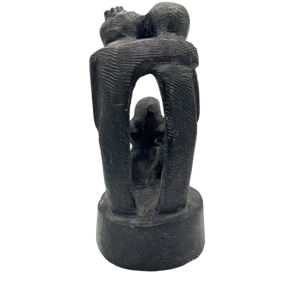Vintage MCM Abstract Family Sculpture Carved Mid Century Modern 9.5" - Picture 4 of 15